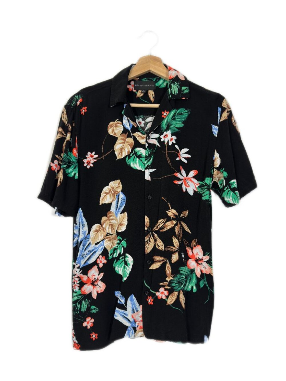 No Boundaries Men's Tropical Floral Shirt XS Size 30-32 Vacation Casual Summer